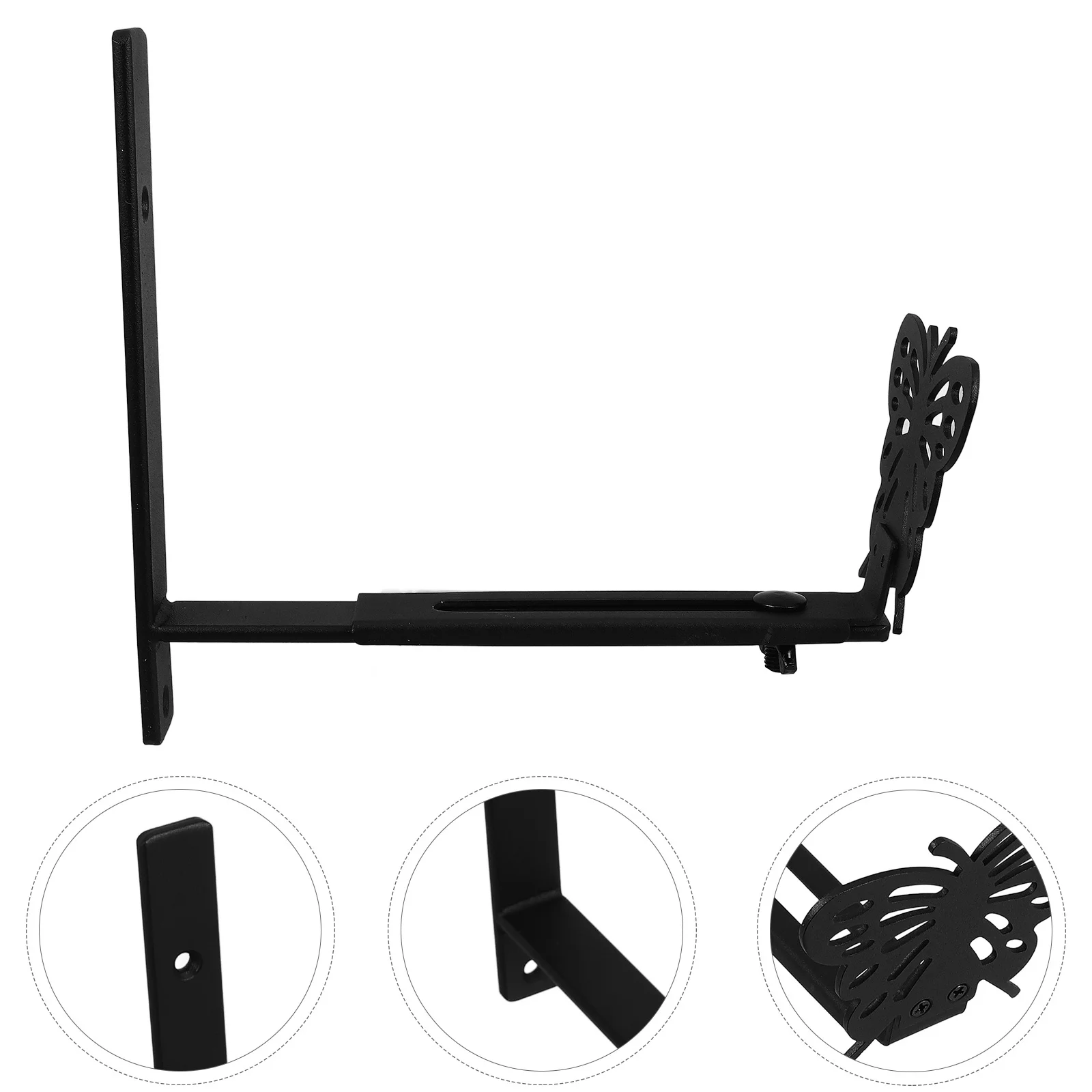 

Adjustable Planter Box Bracket Butterfly Style for Railings Window Boxes Railing Plant Holder Balcony Flower Box Bracket