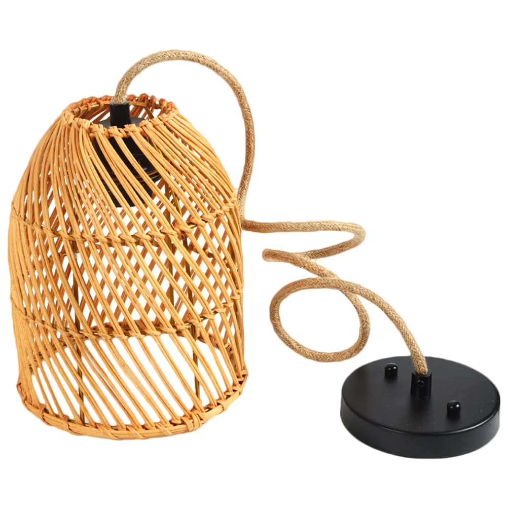 

Rattan Woven Bohemian Pendant Light Reusable Lampshades For Hotel Basket Ch Cover Home Decor Rustic Shades