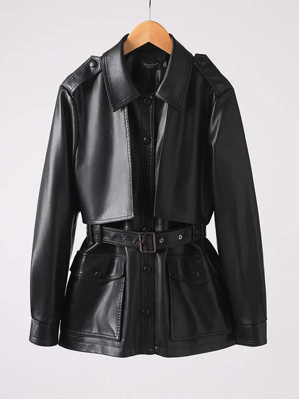   Giacca in Vera Pelle Ning con Imbottitura in Piuma, Cappotto Lungo da Donna Bianco Slim Fit, Capospalla Invernale