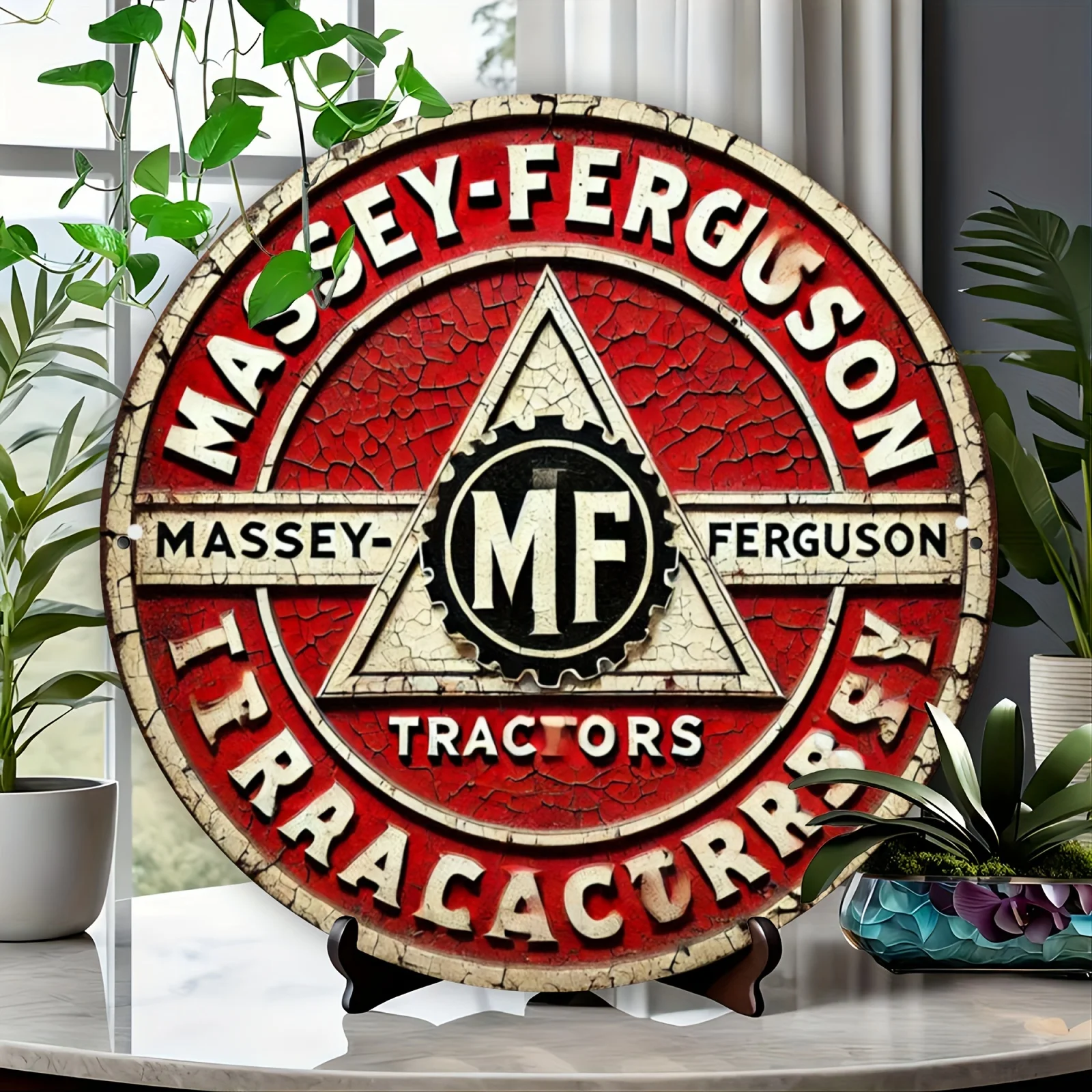 Massey-Ferguson Tractors Vintage Round Aluminum Sign - 8