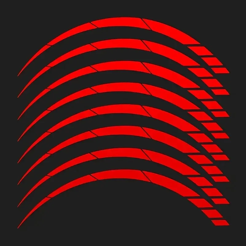 8, sepeda jalan raya reflektif dengan hiasan roda, stiker reflektif DIY modifikasi roda pisau sepeda