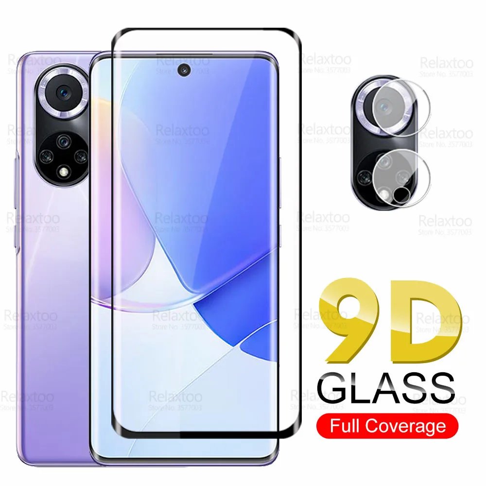 Camera Protective Glass For Huawei Nova 9 Tempered Glass Huawey Hauwei Nova9 9D Curved Screen Protector Armor Safety Phone Film