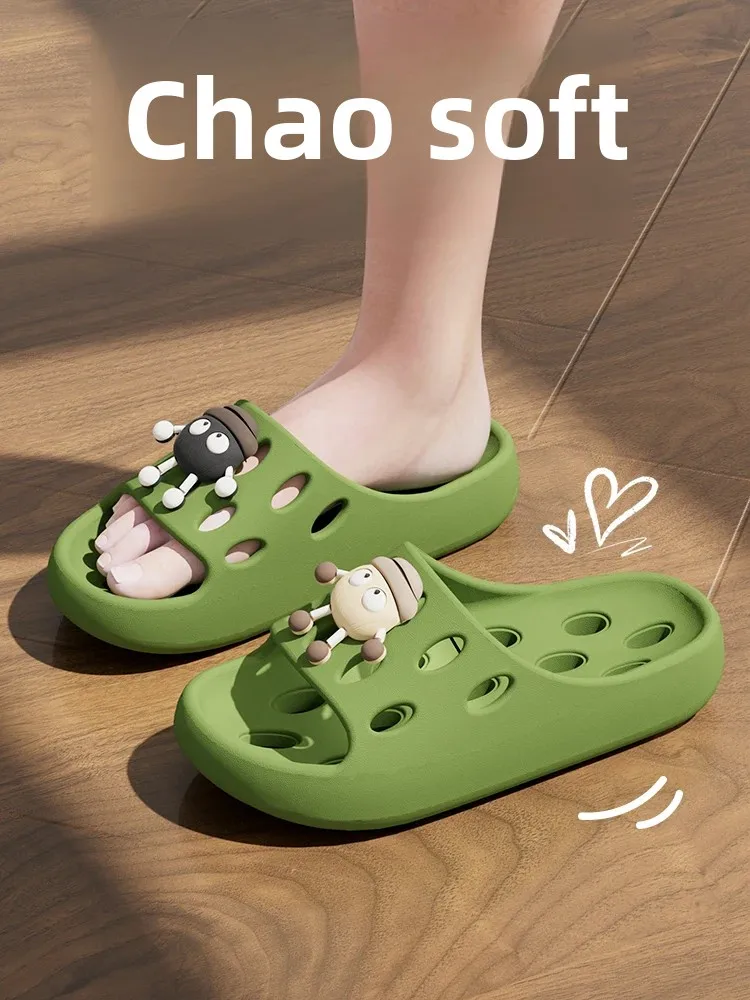 Zapatillas de baño con fugas, antideslizantes, de secado rápido, para parejas, para hombres y mujeres, uso interior en el hogar, zapatillas de ducha