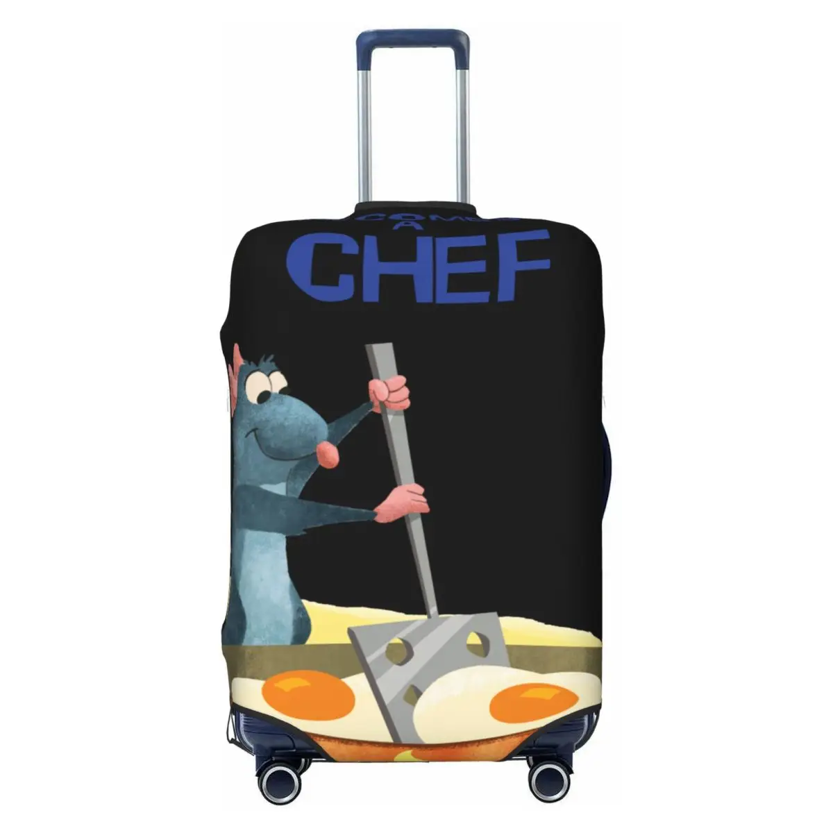

Custom Remy Becomes A Chef Ratatouille Luggage Cover Protector Fashion Cartoon Travel Suitcase Covers for 18-32 Inch