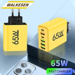 Ładowarka USB o mocy 65 W Ładowarka szybkiego ładowania typu C Adapter podróżny do iPhone'a 15 Pro Max Samsung Xiaomi 14 Ładowarka szybkiego ładowania