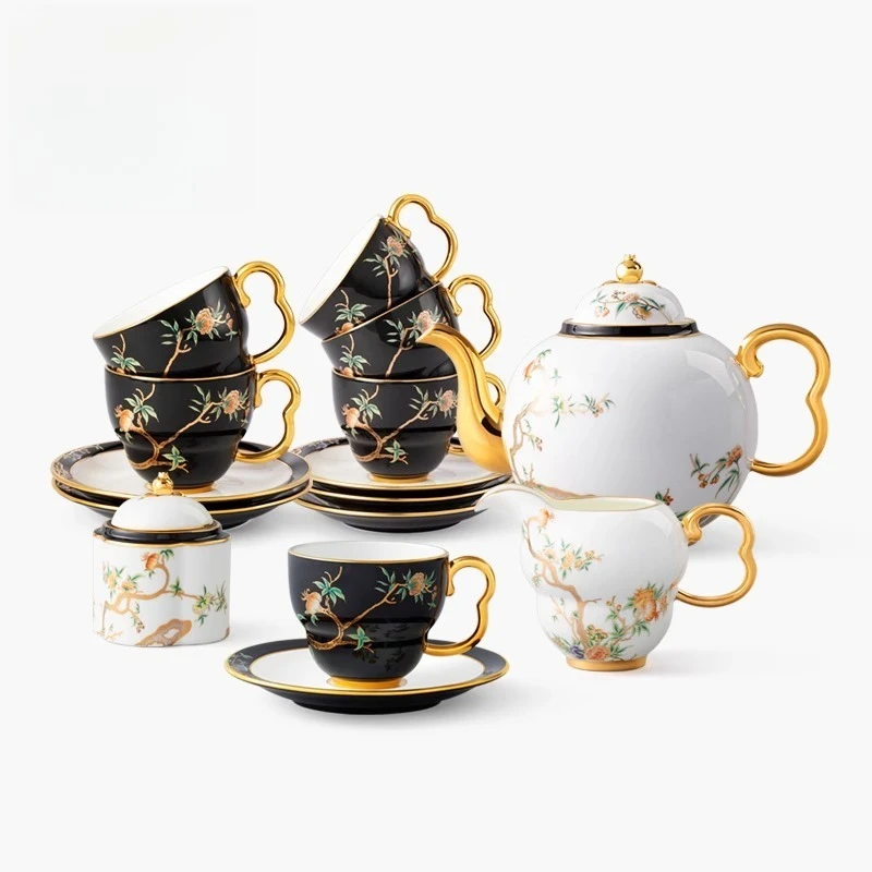 

17 coffee sets, light luxury, teacups, ceramic tea sets
