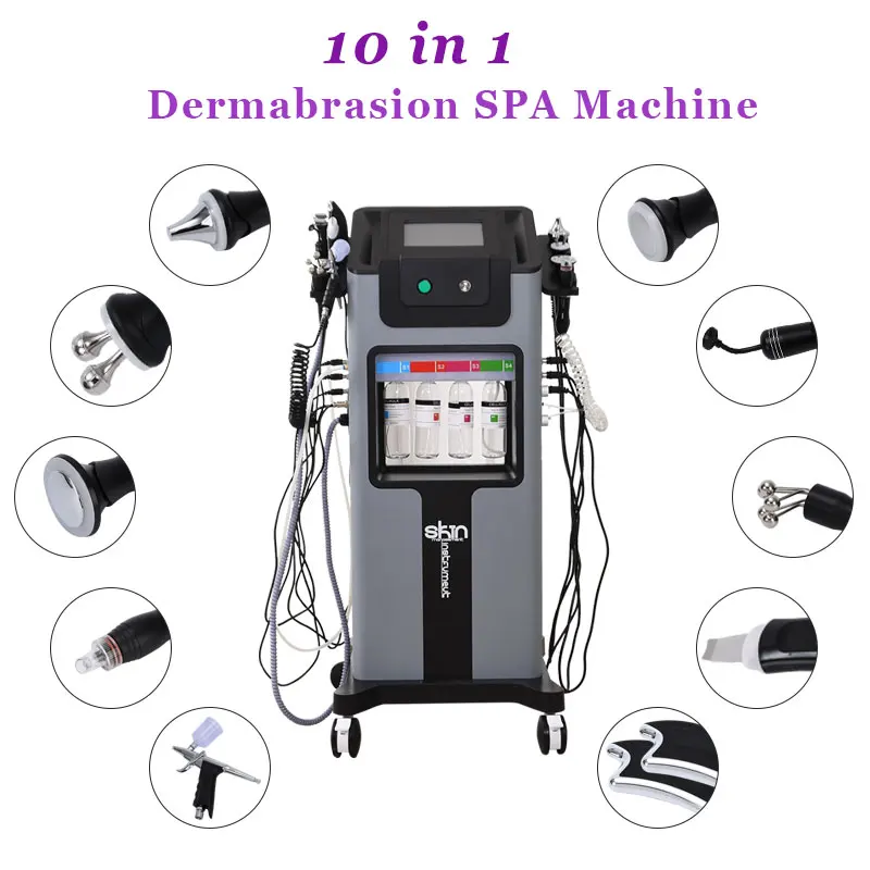 10 In 1Hydro Microdermabrasion Oxygen Jet Aqua Facials Skin Care Cleaning Hydra Dermabrasion Facial Machine