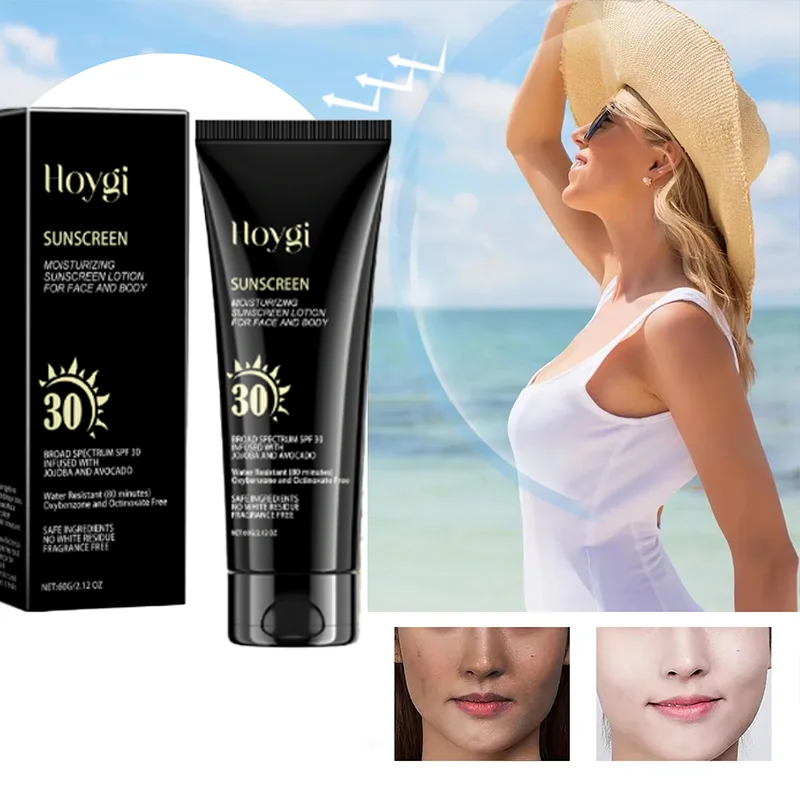 

Facial Sunscreen Cream Mild Non-irritating High Protection Oil Control Moisturize Calm Skin Anti-sunburn Skin Care SPF30+