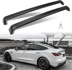 Lockable Roof Rack Fits for Tesla Model 3 Y 2017 2018 2019 2020 2021 2022 2023 2024 Cross Bar Rooftop Luggage Cargo Carrier