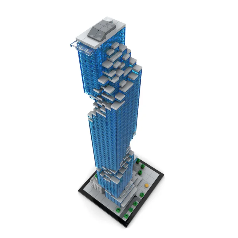 MOC Architectural Mahanakhon Bangkok 1:800 Scale Model | 1865-Piece DIY Building Block Set | Creative Holiday Gift