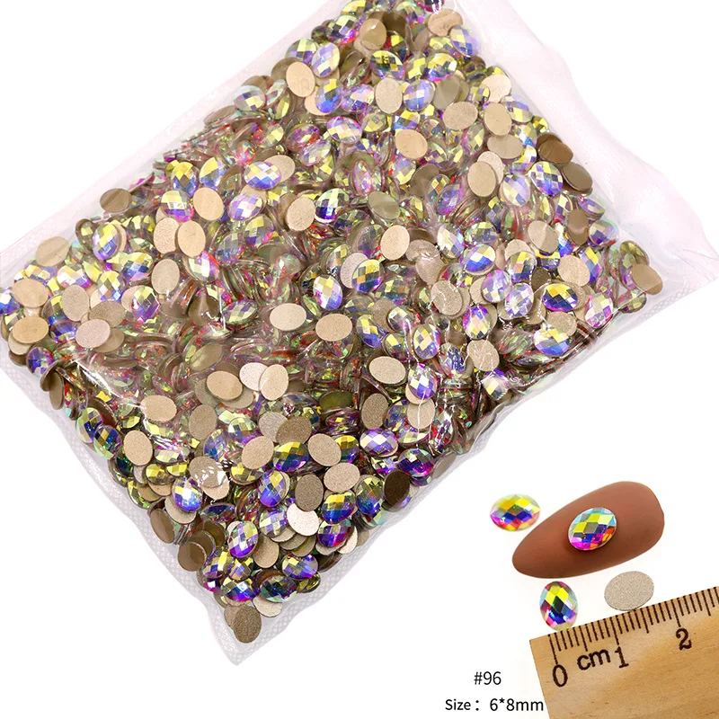 VDD 81-118 Großhandel 1440 Stück Glasrhinestones Kristall AB Flache Rückseite Glänzende Strass-Steine für DIY-Handwerk Nagelkunst-Zubehör – Detail 22