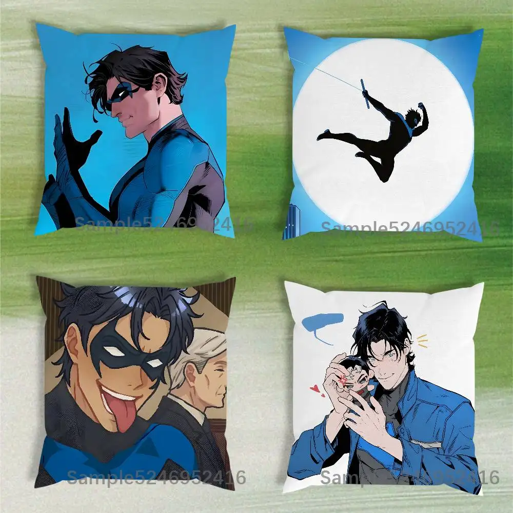 D-Dick Grayson Heros Pillow Case Short Plush Sofa Decorative Gift Home Double-sided Printing Cushio view 2