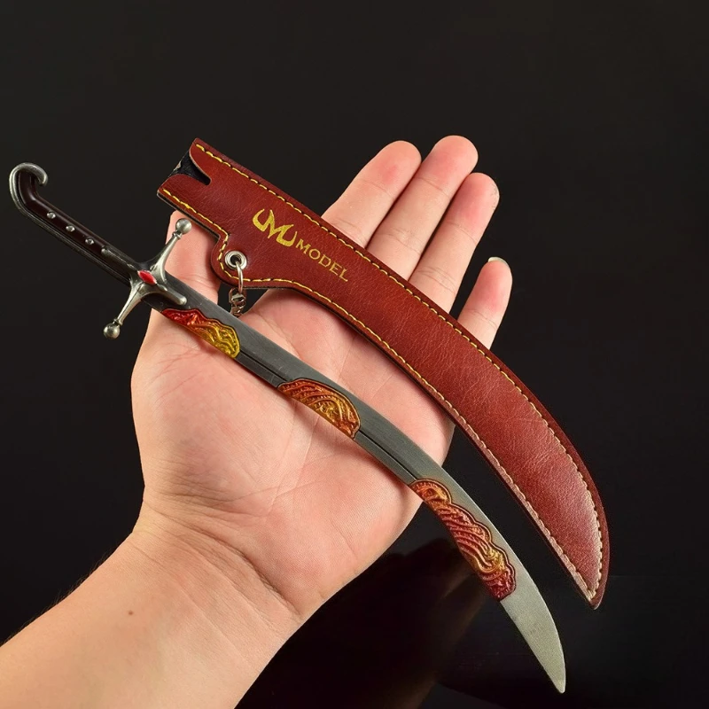 เอลเดนน์ วันเดอร์ริงมีดโค้งอาวุธรุ่นอุปกรณ์ต่อพ่วงเกมเหล็กดาบซามูไรโลหะหัตถกรรมของเล่นเครื่องประดับบนโต๊ะของขวัญเด็ก