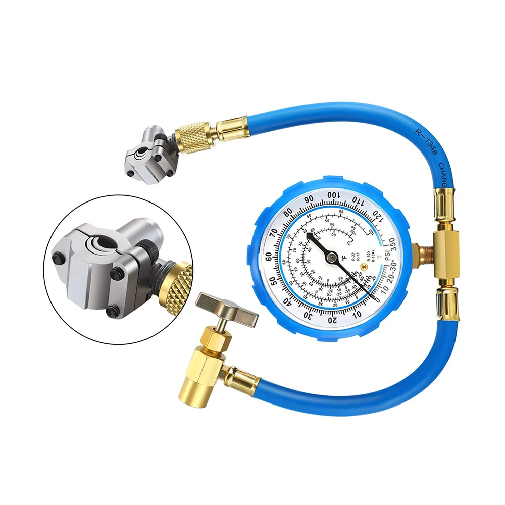 2pcs Piercing Tap Valve Kits Compatible with 1/4, 5/16, 3/8 Inch Outer Diameter Pipes, Car Air Conditioning Refrigerant Charging