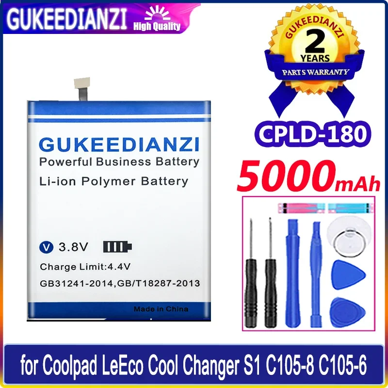 Аккумулятор GUKEEDIANZI 5000mAh для Coolpad LeEco Cool Changer S1 CPLD-180 C105-8 Bateria