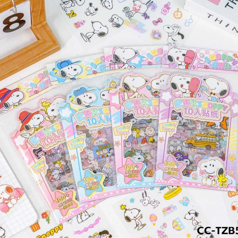 

4/24 упаковки Kawaii Snoopy наклейки милый скрапбукинг DIY дневник декоративная уплотнительная наклейка альбом наклейка этикетка
