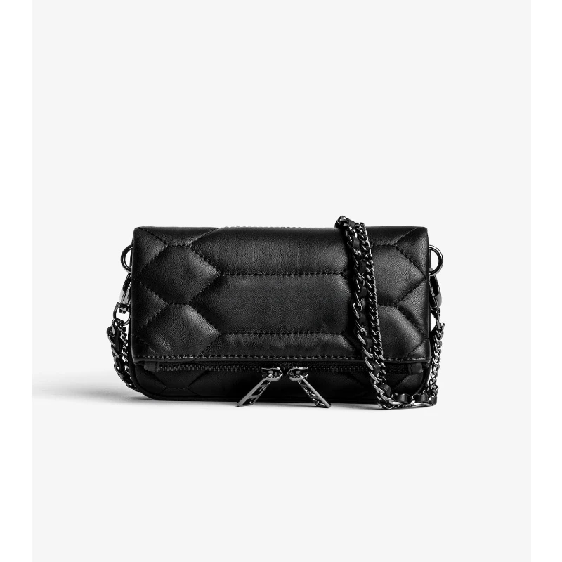 Zadigent Crossbody Bag 2025 New Black Mini Women Shoulder Bag Retro Design Ladies Chain Envelope Bag