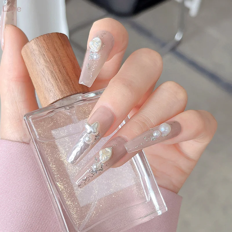 20 szt. Retro Perły w Kształcie Motyli do Zdobienia Paznokci, Perły 3D Motyle, Ozdoby do Paznokci DIY, Dekoracje Biżuteryjne