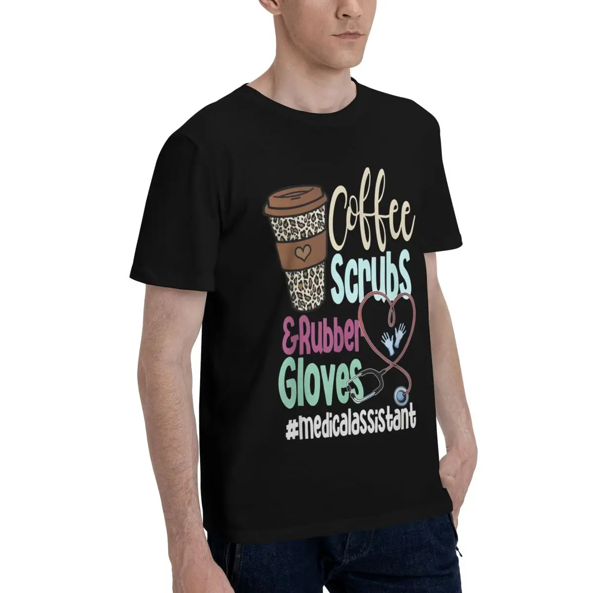 Move Coffee Scrubs Gloves #medicalassistant T-shirts Kemp Novelty Top quality Leisure Eur Size