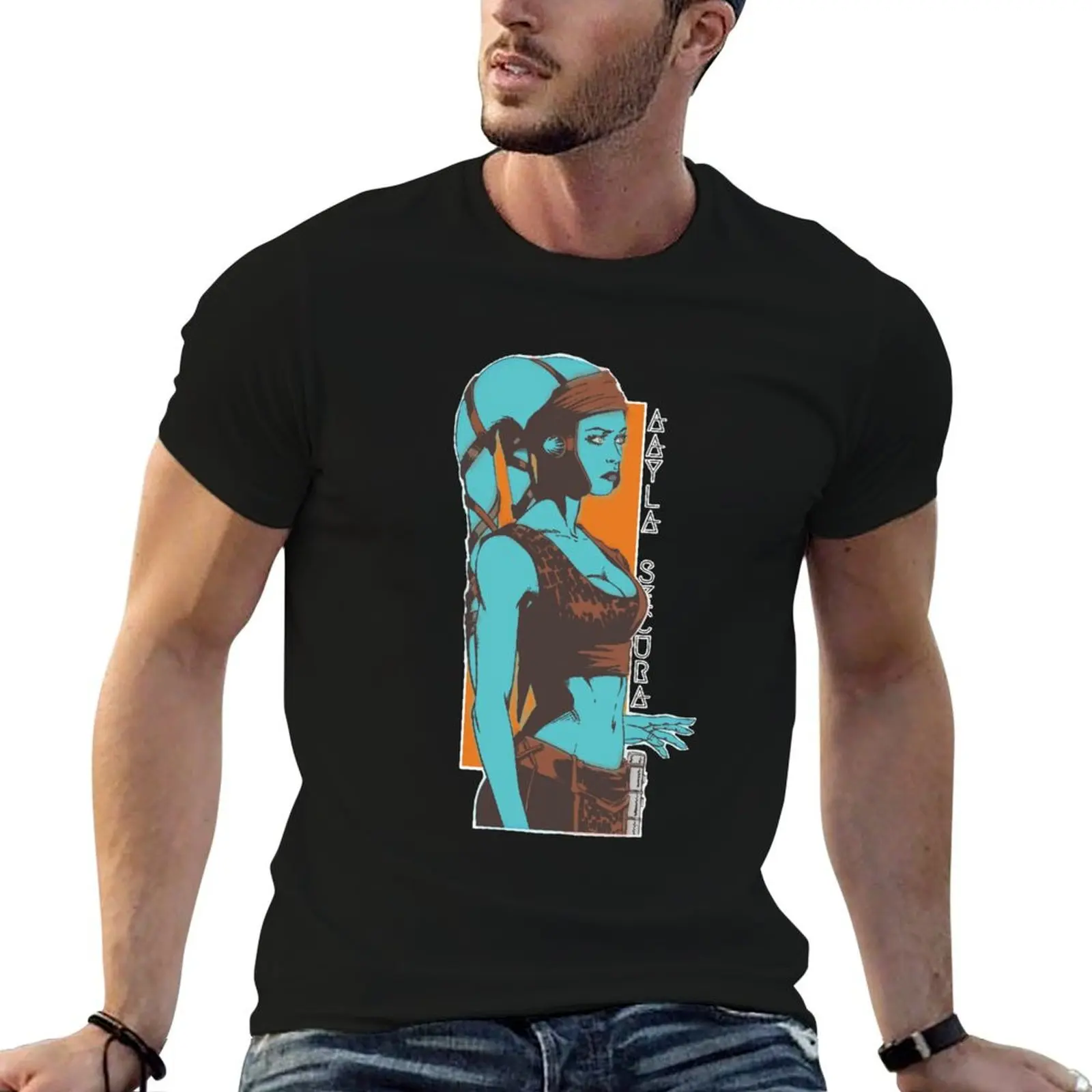 Camiseta Aayla Secura de inspiración vintage, camisetas de algodón 100%, camiseta de hombre, camiseta de algodón