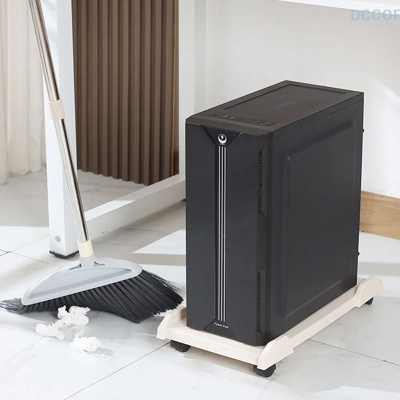 Computer Tower Stand Adjustable Mobile CPU Stand Gaming PC Case With 4 Caster Wheels Most For Most PC Computer Under Desk Holder