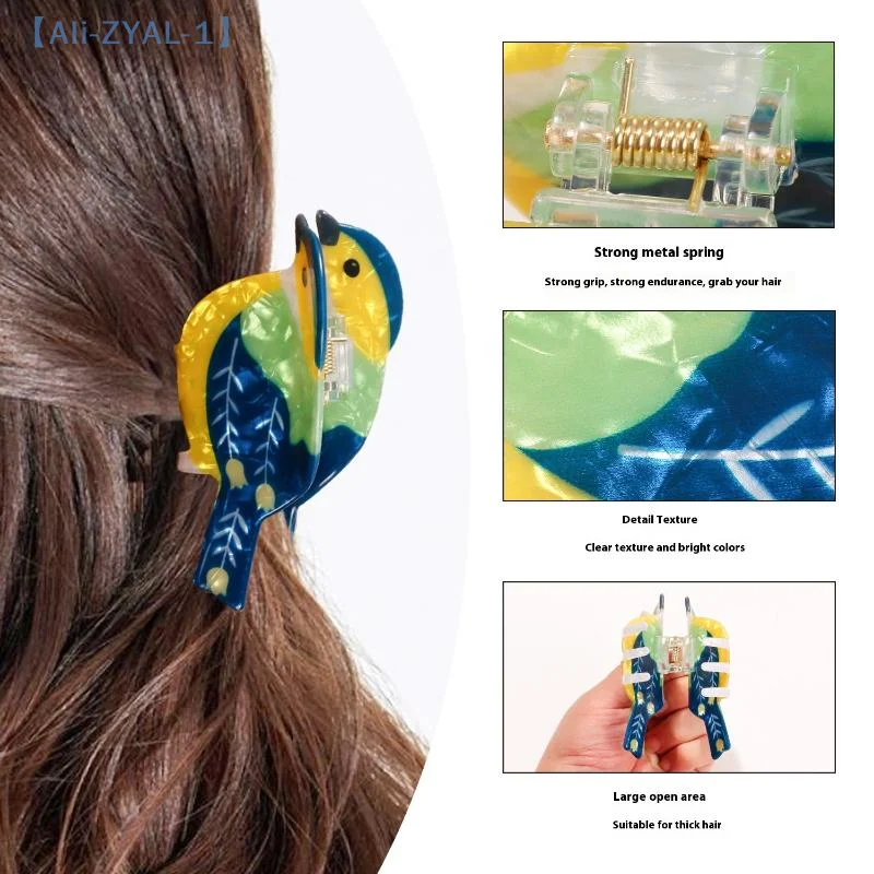 【ZYAL-1】1Pcs PVC Cute Bird Grab Clip Colorful Hairpin Shark Clip Hair Women Accessories Fashion Girl Hair Claw