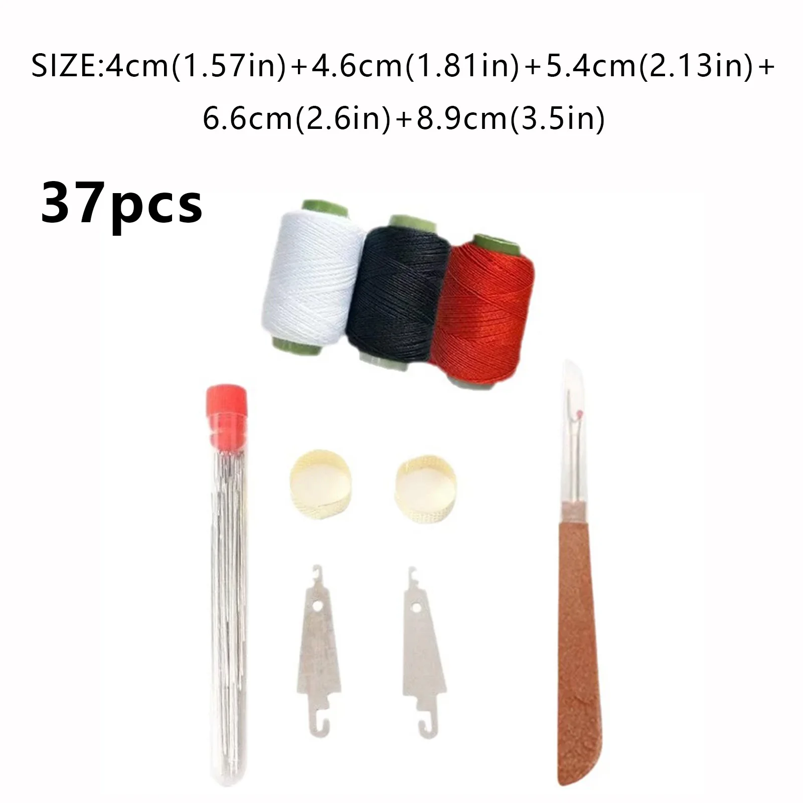 34/37 قطعة مجموعة إبر الخياطة العين الكبيرة إبر اليد للملابس اللحف التطريز سهلة الموضوع إبرة عدة حالة كبار السن صياغة #5
