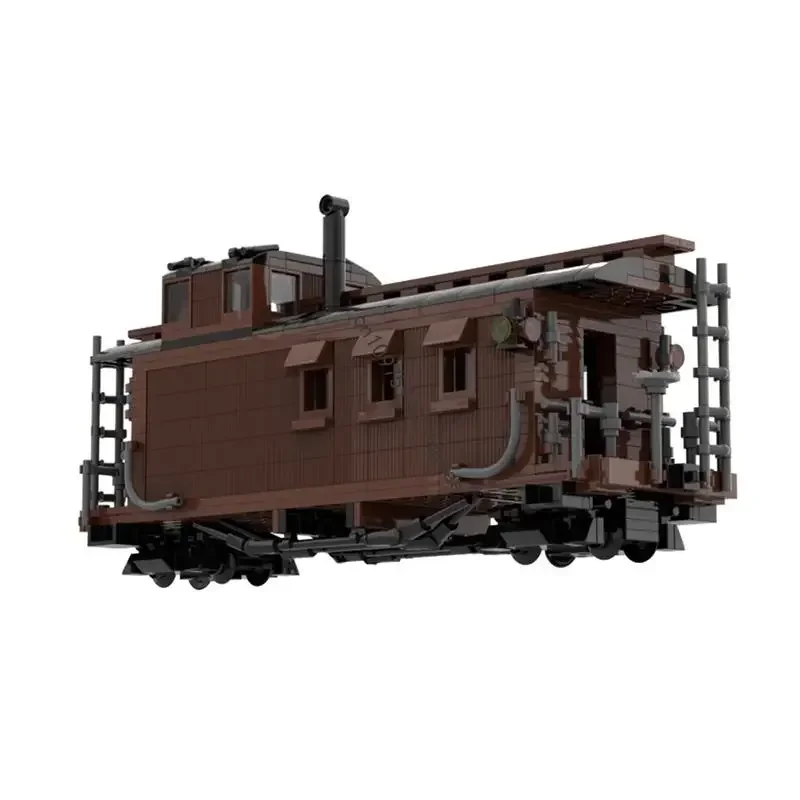 

New 650Pcs City Technical Train Tracks Railway Moc Narrow Gauge Caboose Model Custom Puzzle Creative Ideas KidToy Birthday Gift