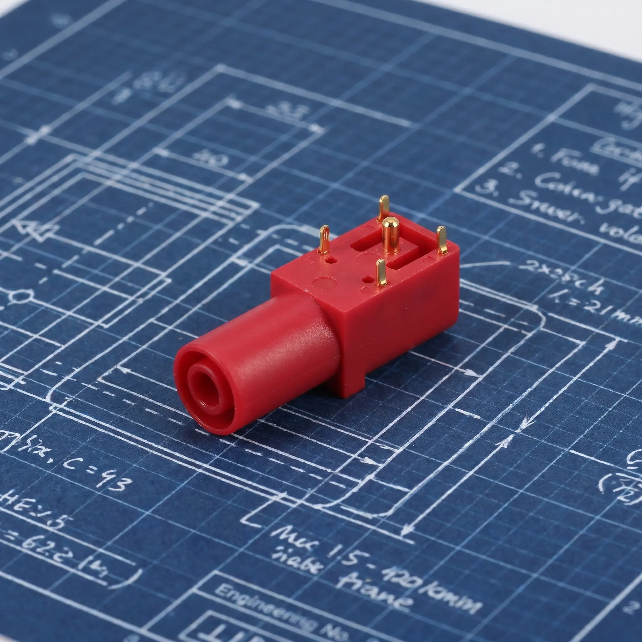 2Pcs Right Angle Pcb Banana Socket Red Solderable Banana Jack High Frequency Test Panel Connector Copper Female Plug Solder Pin