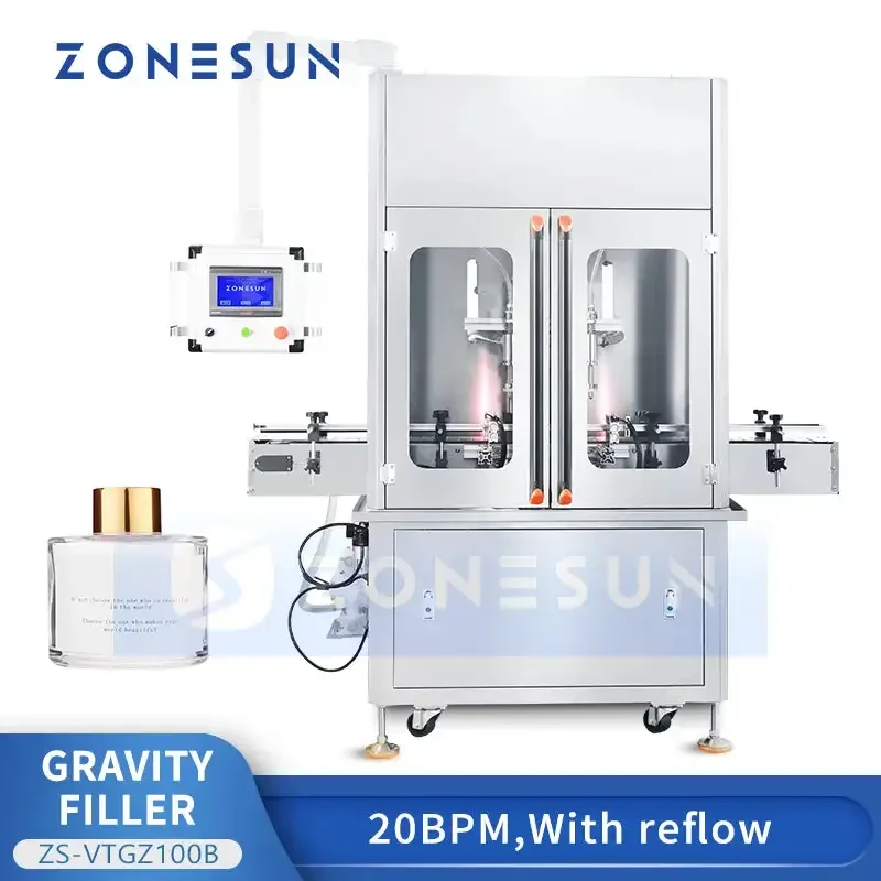 ZONESUN ZS-VTGZ100B Gravity Perfume Filling Machine with Suction Function