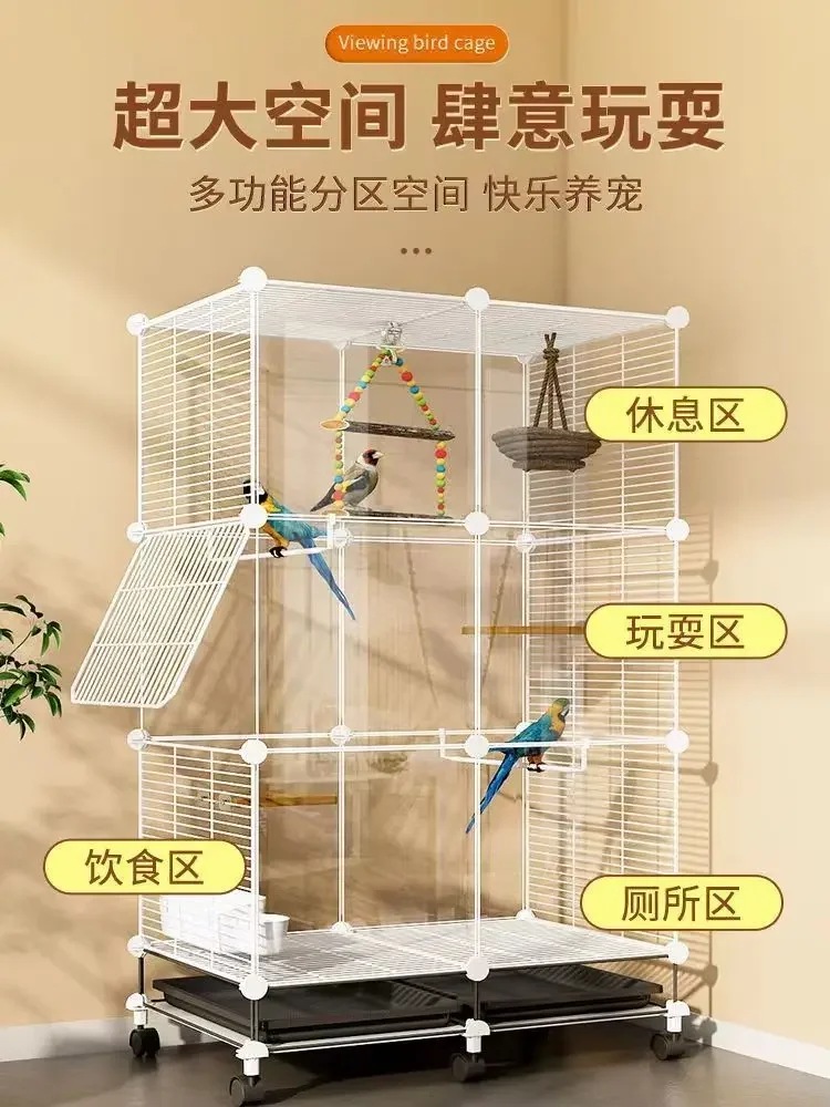 Breeding Canari Bird Cages Outdoor Large Budgie Parrot Stand Bird Cages Feeder   Cage Pour   Pet Products