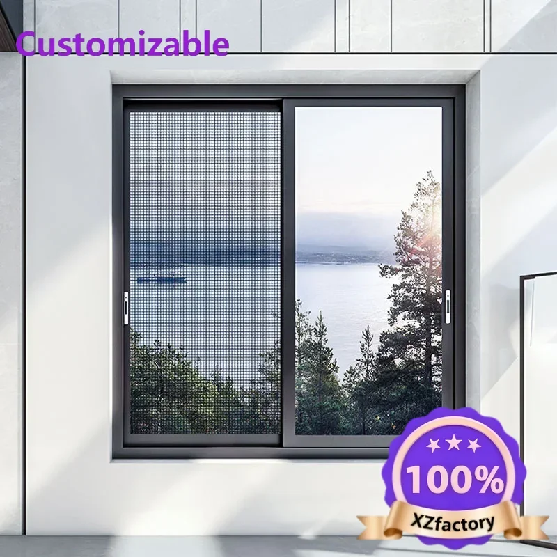 Factory Direct 2026 Top Rated Custom Aluminum Alloy Doors and Windows Modern American Double Track