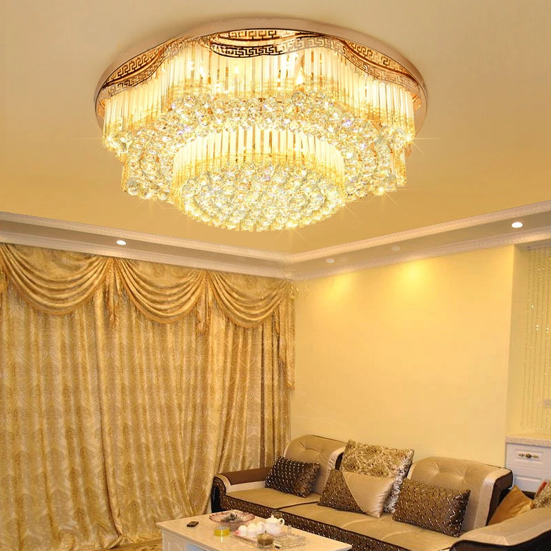 Luxury Modern Crystal Chandelier Lamps Chandeliers Ceiling Surface Mounted Fixtures Living Room
