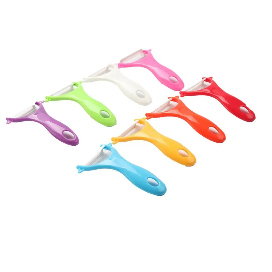 New 2 Pcs Vegetable Fruit Ceramic Peeler Cooking Tools Potato Peelers Ceramic Peeler (Color Random)