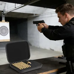 Caja Redonda de Munición 9mm con Tapa Abatible y Cerradura
