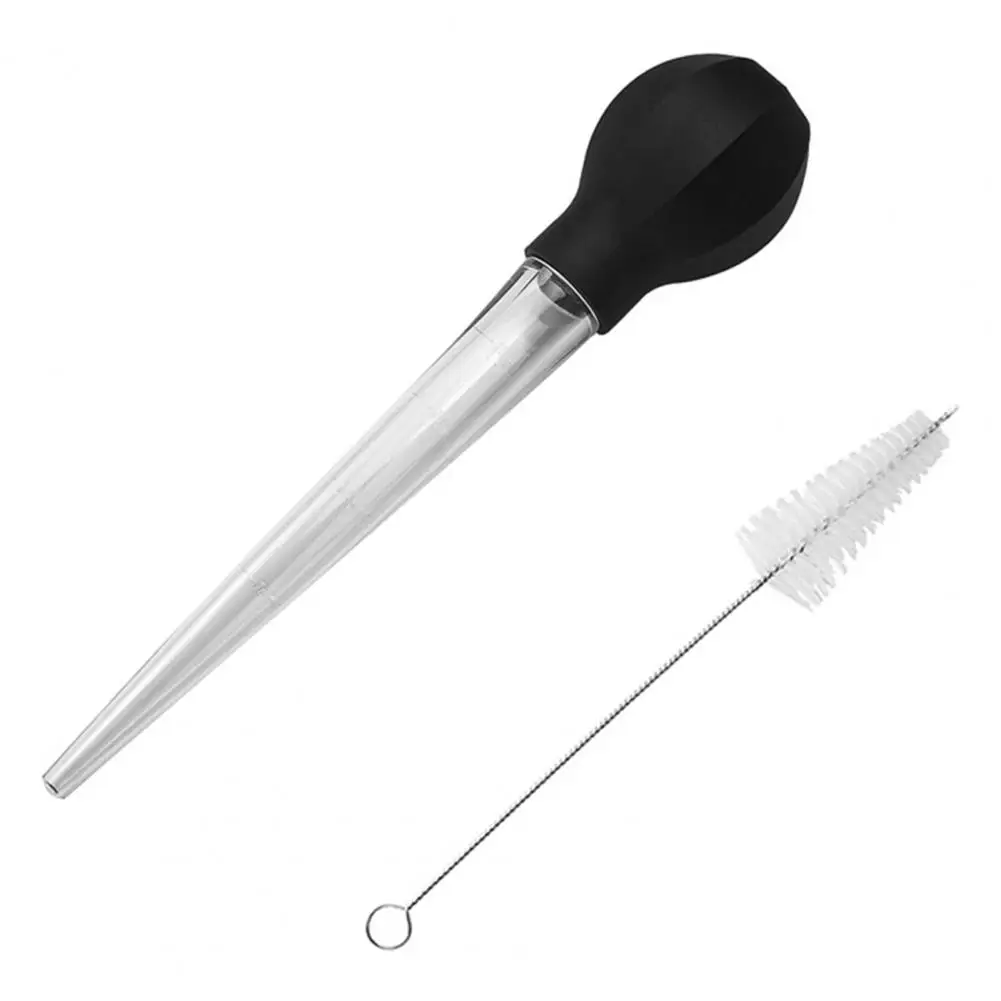 Practical with Cleaning Brush BBQ Food Flavour Baster Syringe Powerful Bulb Head Mini Kitchen Tube Pump Kitchen Tool