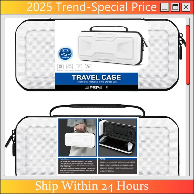 

For PS5 Portal Handheld Zipper Eva Hard Bag Handheld Mech Storage Bag Portable Convenient Handbag Easy Install