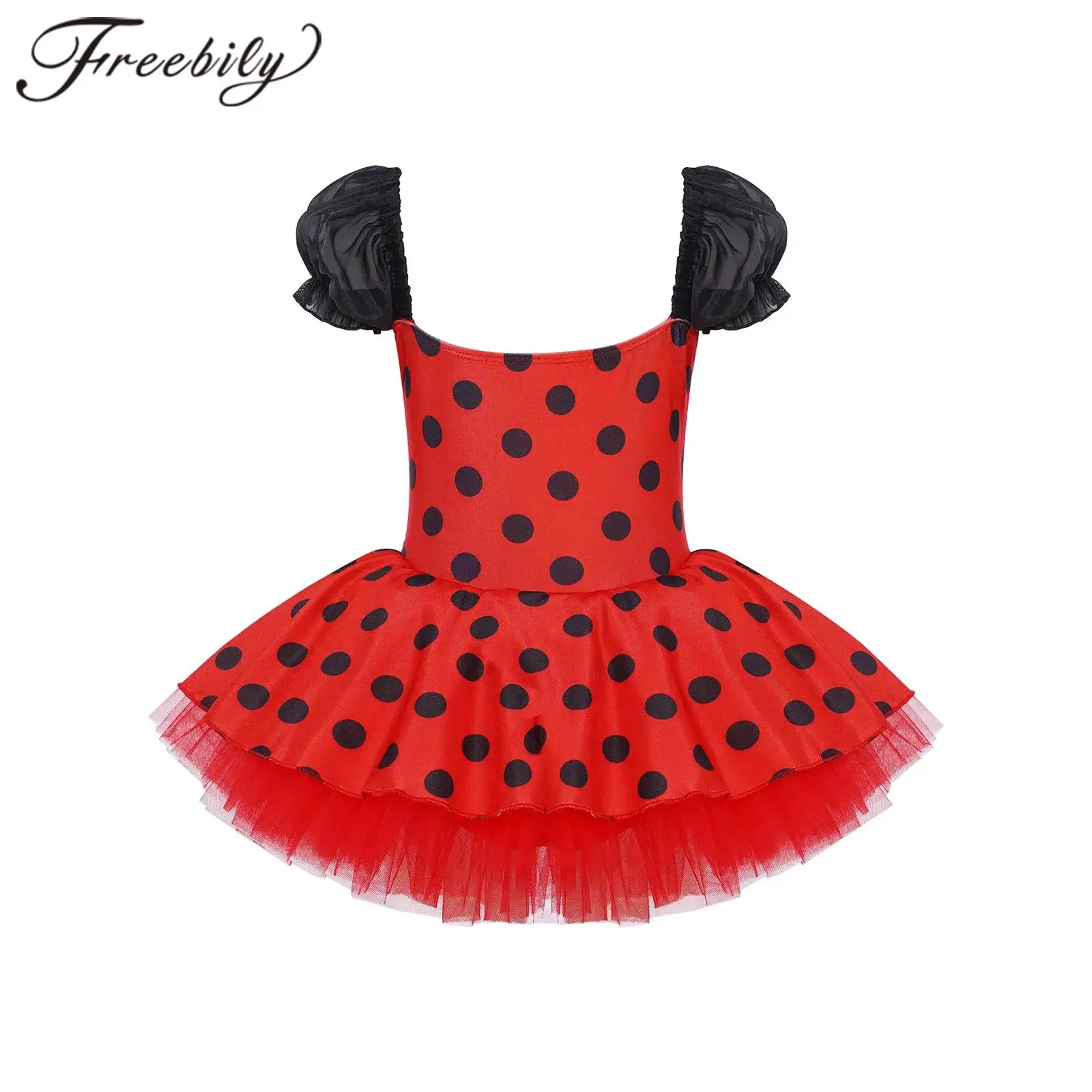 

Novelty Kids Dots Tutu Girls Fairy Cosplay Ballet Dance Dress Stage Show Performance Party Dresses Carnival Halloween Costume