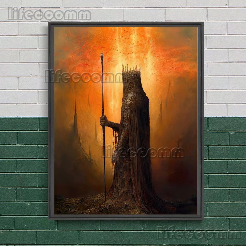 Creepy And Terrifying Room Vintage Wall Art Canvas Painting The Terrifying Grimace In The Mirror Art Poster And Print Home Decor