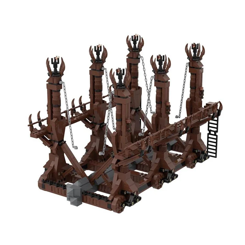 Magical Rings Moc Building Blocks Movie Scene Wolf's Head Grond Model Castle Bricks DIY Assembly Street View Toys  Gifts