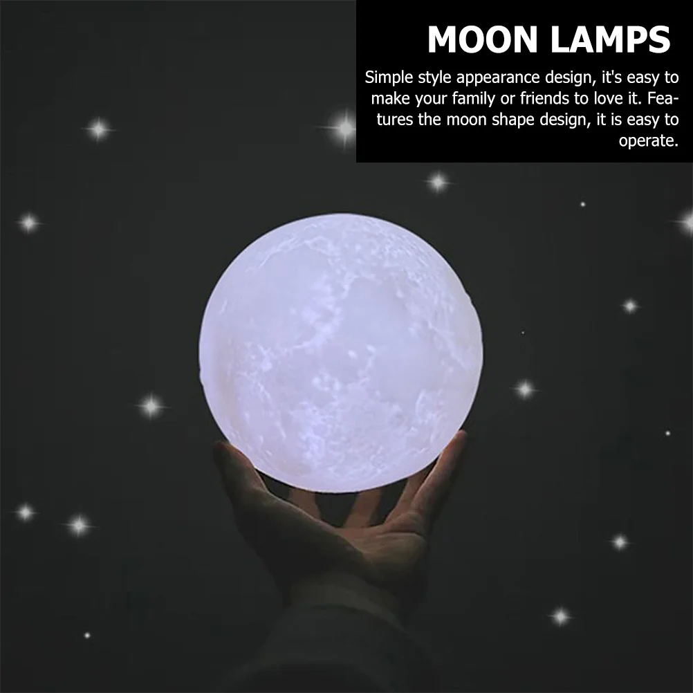 

2pcs Moon Lamp Creative Small Night Light For Bedroom Bedside Romantic Decor Home Use Led Moon Night Lamp