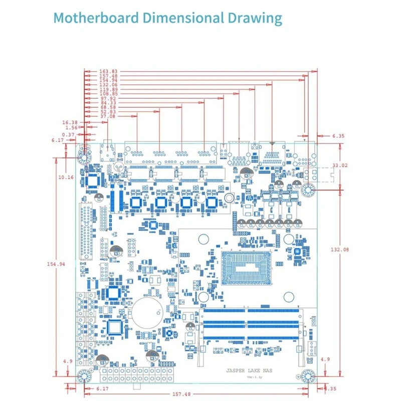 462E Multiple Port N5105 ITX Mainboard untuk Jaringan Tingkat Lanjut Ruang Labs Maker
