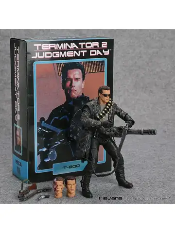 NECA Terminator 2: Judgment Day T-800 Arnold Schwarzenegger PVC Action Figure Collectible Model Toy 7" 18cm