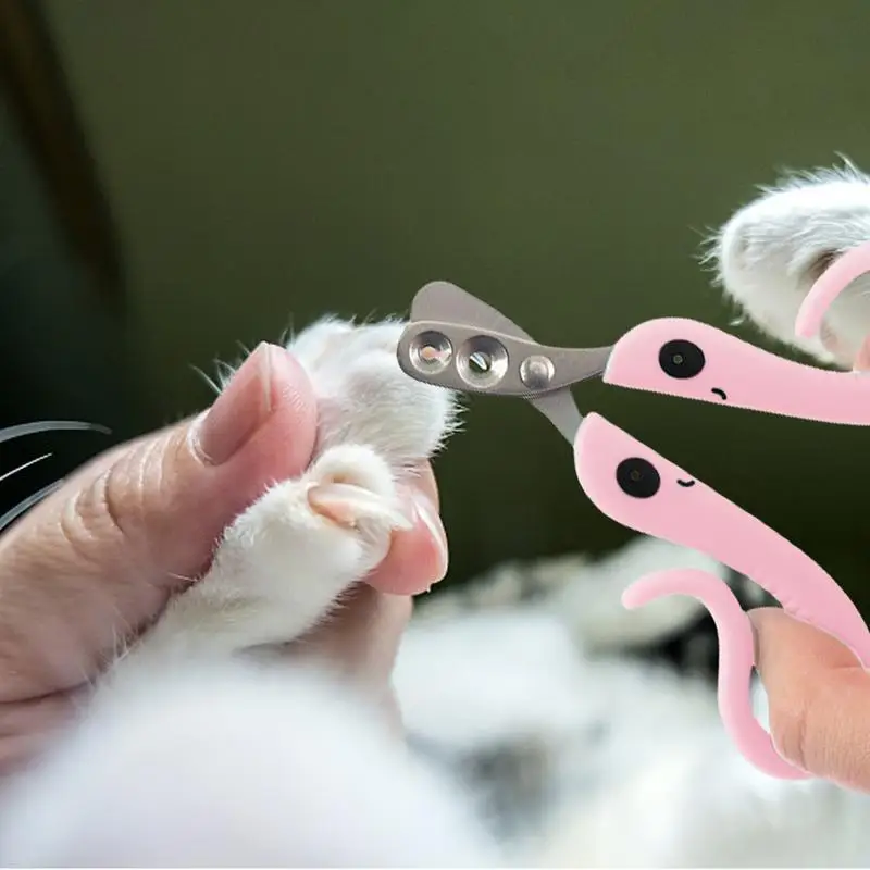 Cat Claw Clippers Stainless Steel Nail Pet Cutter Dog Double Round Hole Anti-Bleeding Safety Clipper Small Pet Nail Cutter