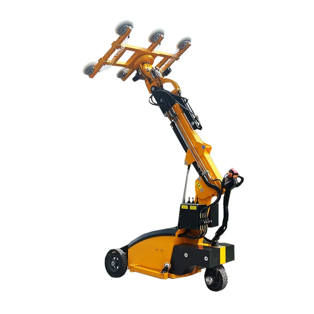 Automated Glass Installation Robot with Precision Suction Cup Lifting System