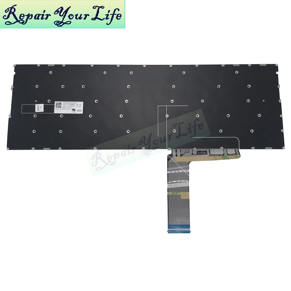 Imagem -04 - Latin Teclado Retroiluminado para Lenovo Yoga C740 15 C740-15iml S740-15 Backlight do Teclado do Portátil Pc5sb-us Sn20u15783 C74015 us la