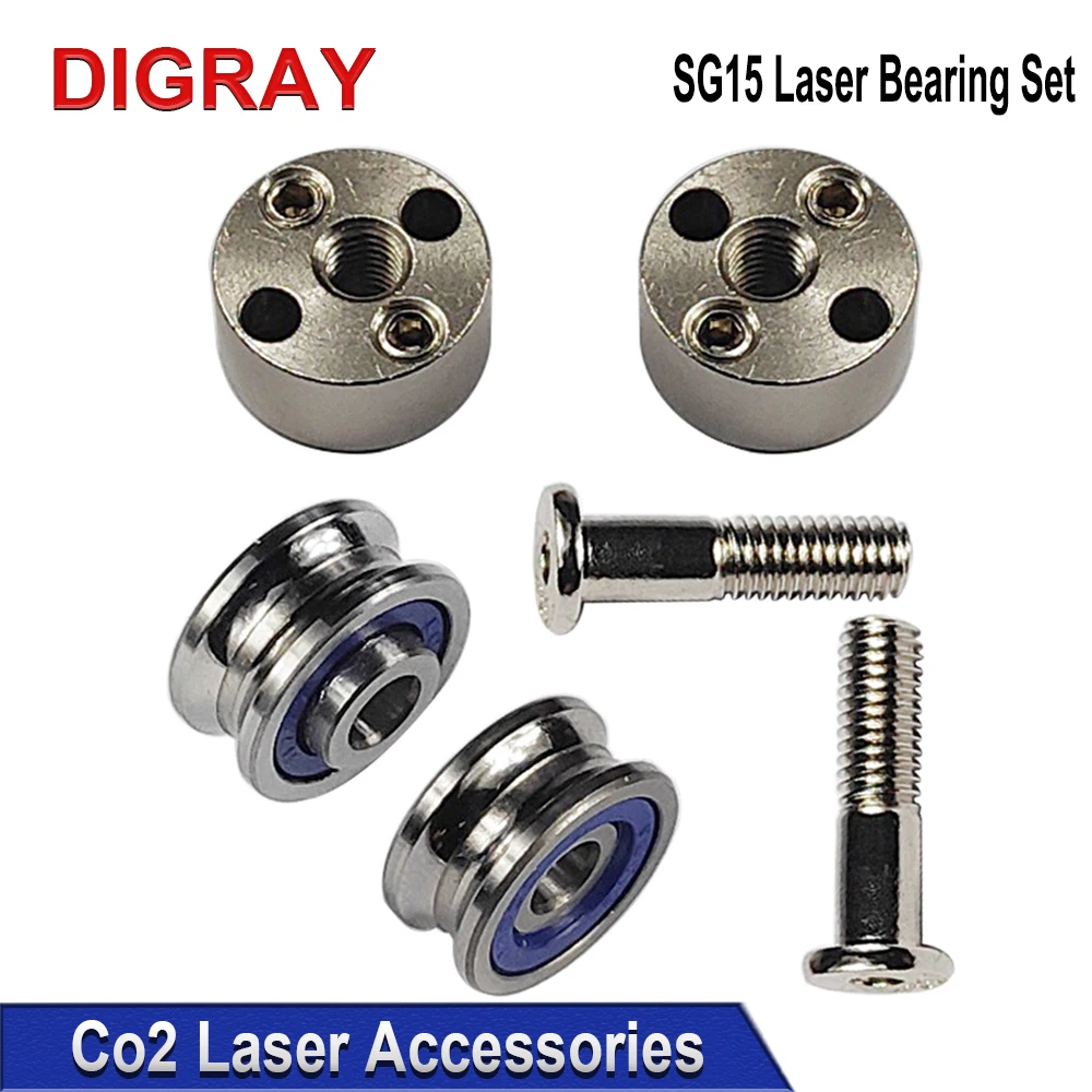 

DIGRAY U Deep Groove Ball Bearings SG15 With Free Fixing Screws Double Row Miniature Pulley Transmission Eccentric Wheel