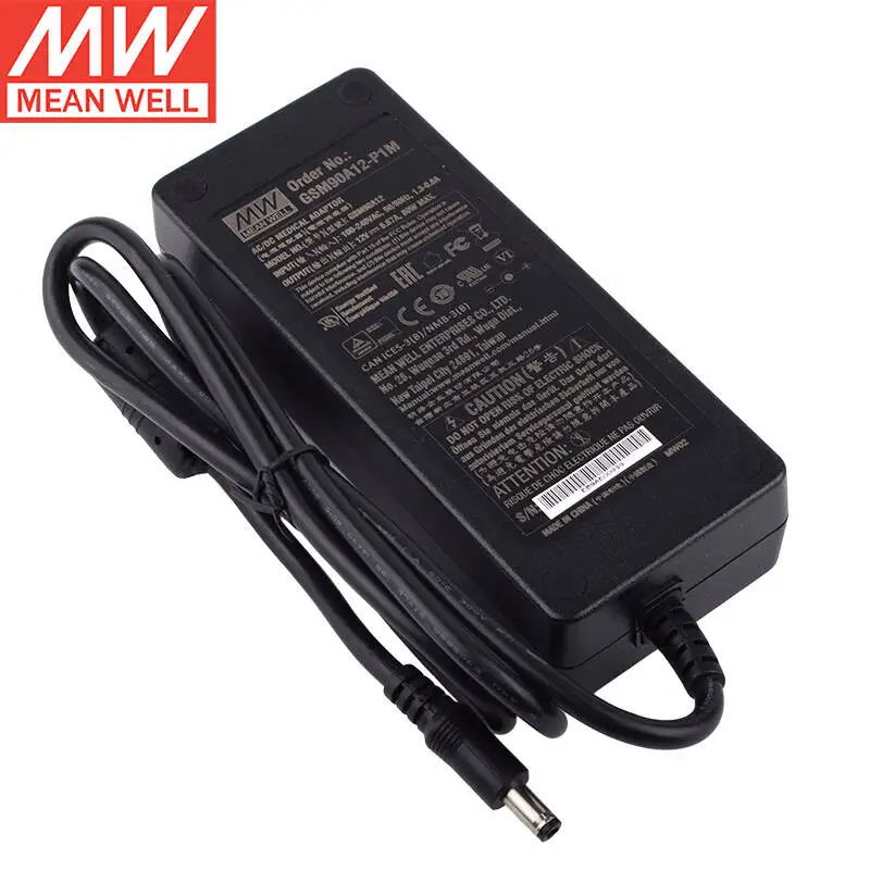 

Tai Wan MEAN WELL GSM90A12-P1M 12V 6.67A 80W AC-DC надежный зеленый медицинский адаптер новый оригинальный аутентичный