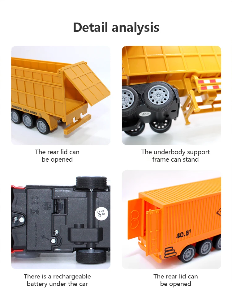 1:48 RC Truck Heavy-Duty Semi-trailer Transporter Remote Control Truck Radio Controlled Cars and Trucks Toys Children\'s Gifts