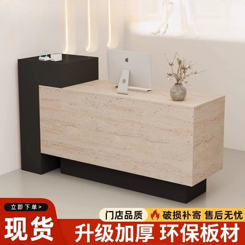 

Hair salon front desk reception desk simple modern checkout page clothing store counter women's clothing store small bar table